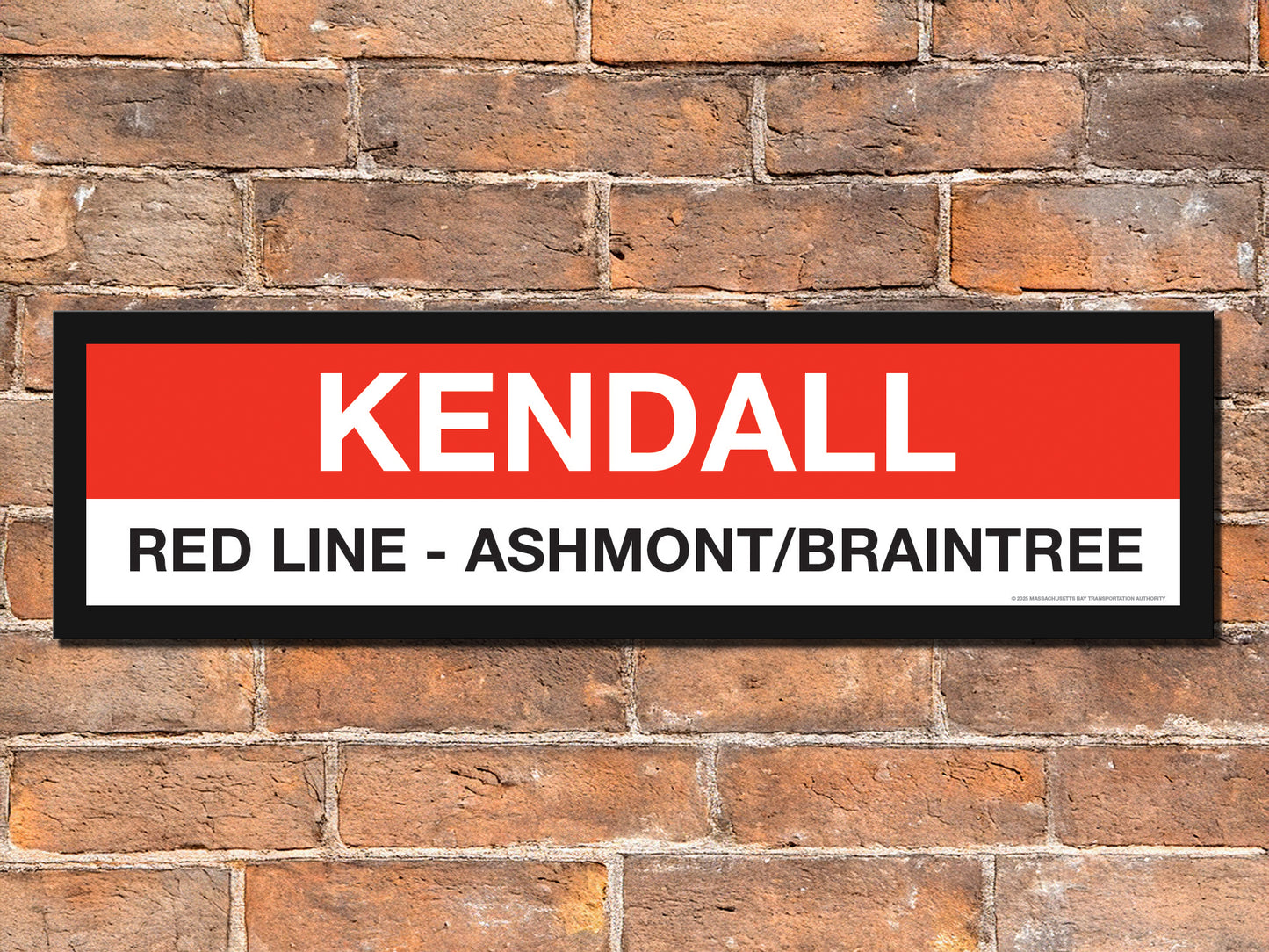 Boston MBTA RED LINE Framed Replica Station Signs