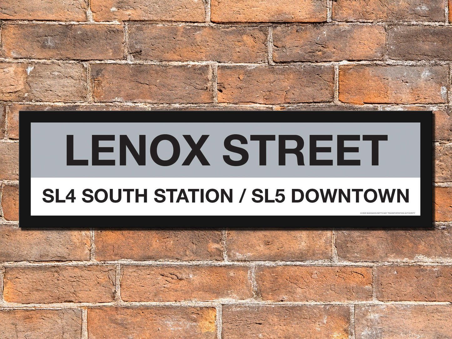 Boston MBTA SILVER LINE Framed Replica Station Signs