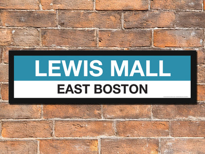 Boston MBTA FERRY Framed Replica Station Signs