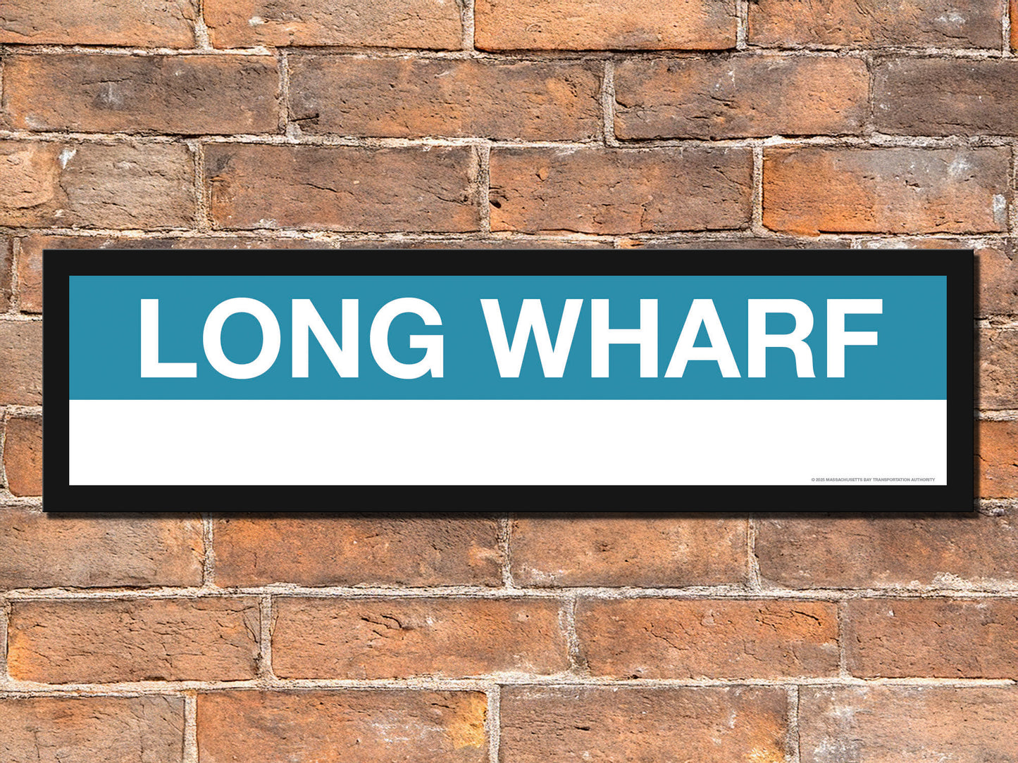 Boston MBTA FERRY Framed Replica Station Signs