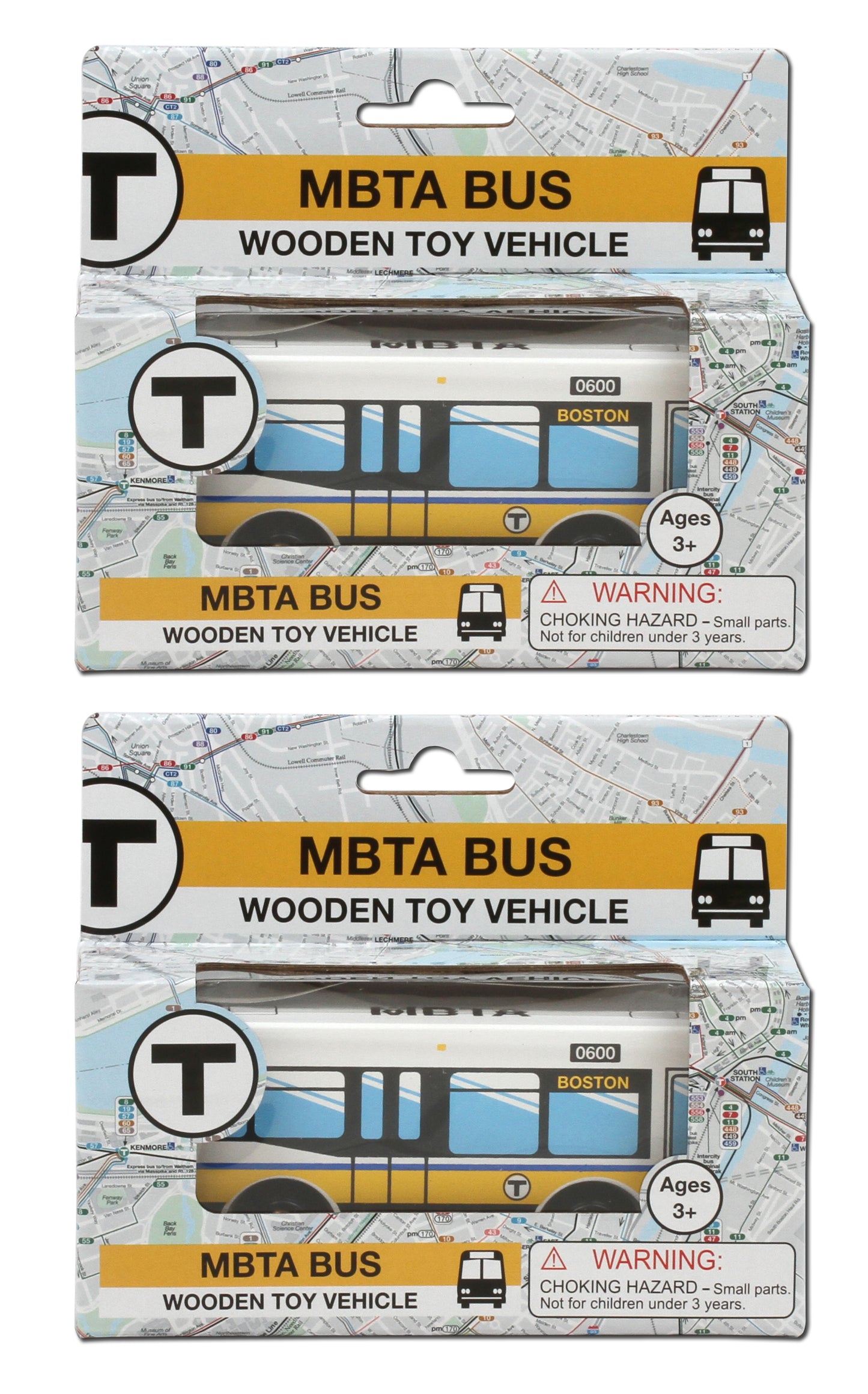 MBTA Bus Wooden Two Bus Bundle (Save 10%)