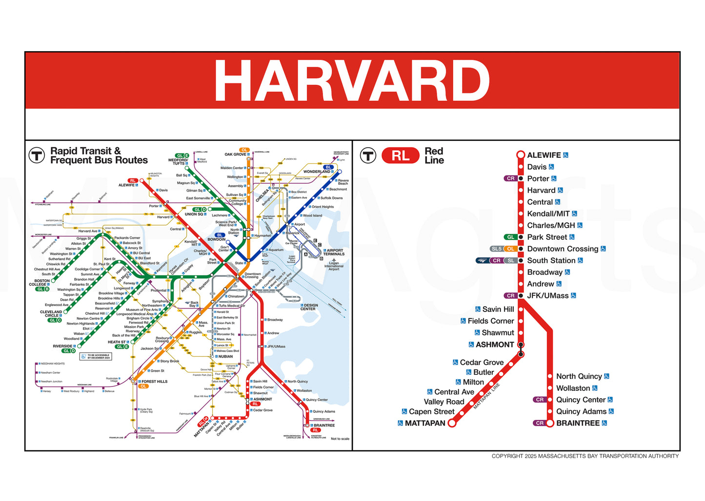 Boston MBTA HARVARD Red Line Station Greeting Card