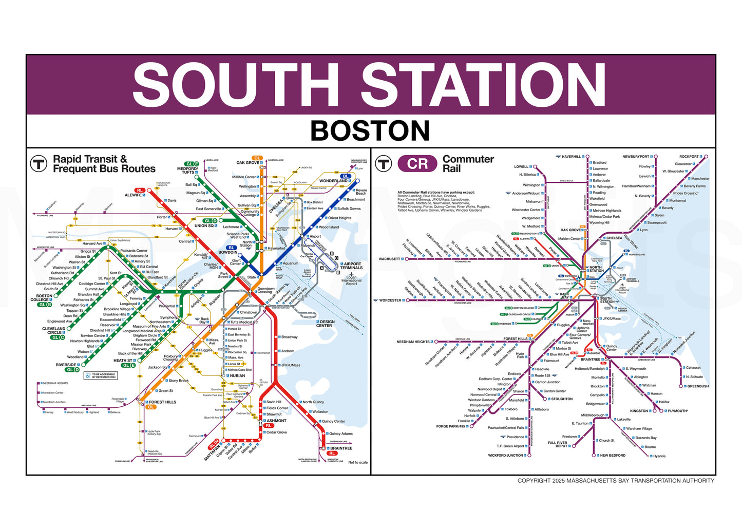 Boston MBTA SOUTH STATION Greeting Card