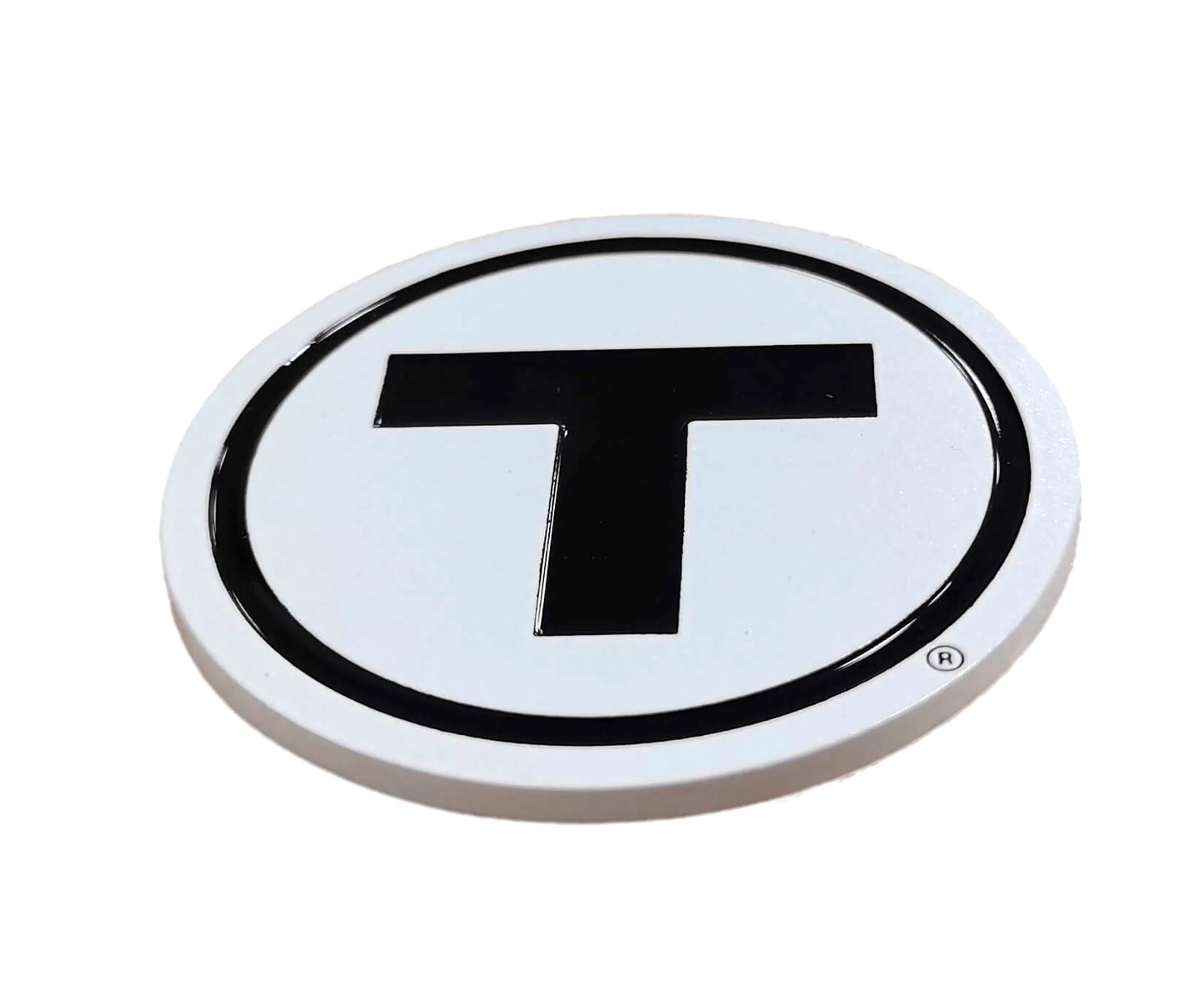 Boston MBTA T Logo Round Metal Magnet