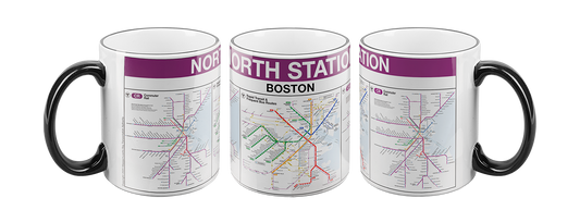 Boston MBTA NORTH STATION Commuter Rail Mug