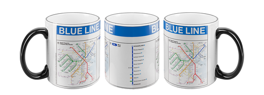 Boston MBTA BLUE LINE Mug