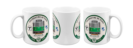 Boston MBTA Green Line Type 7 LRV 1986-2026 40 Years Commemorative Mug