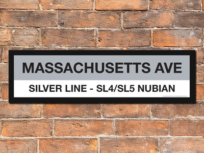 Boston MBTA SILVER LINE Framed Replica Station Signs