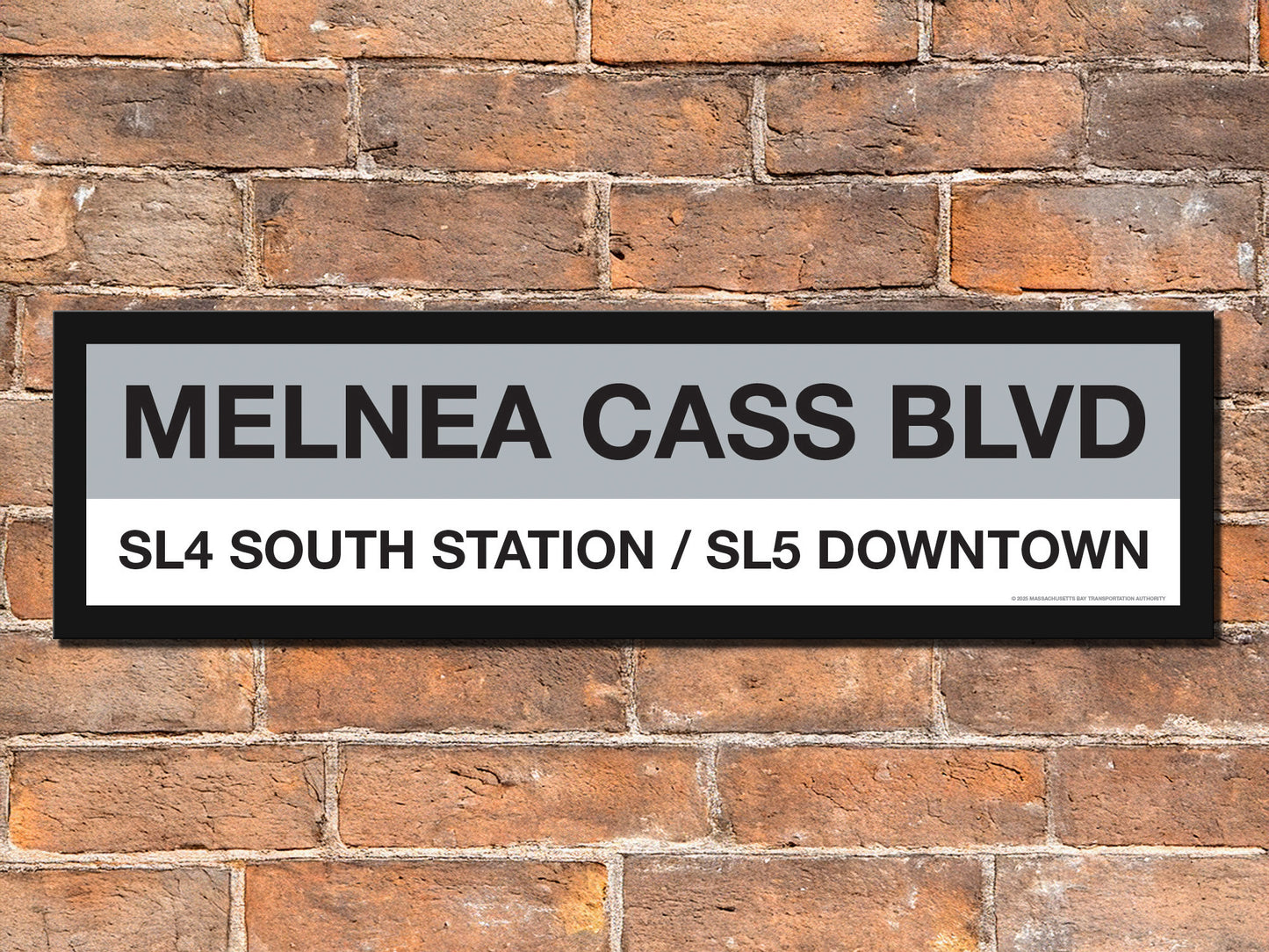 Boston MBTA SILVER LINE Framed Replica Station Signs