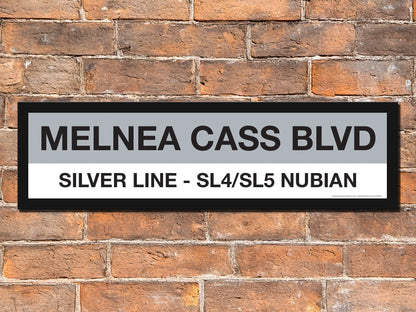 Boston MBTA SILVER LINE Framed Replica Station Signs