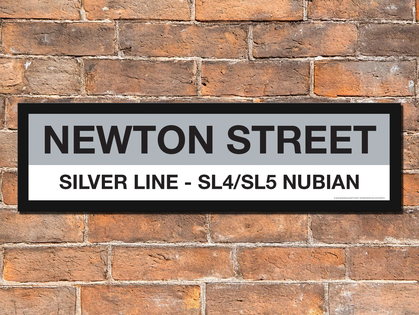 Boston MBTA SILVER LINE Framed Replica Station Signs