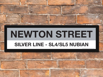 Boston MBTA SILVER LINE Framed Replica Station Signs