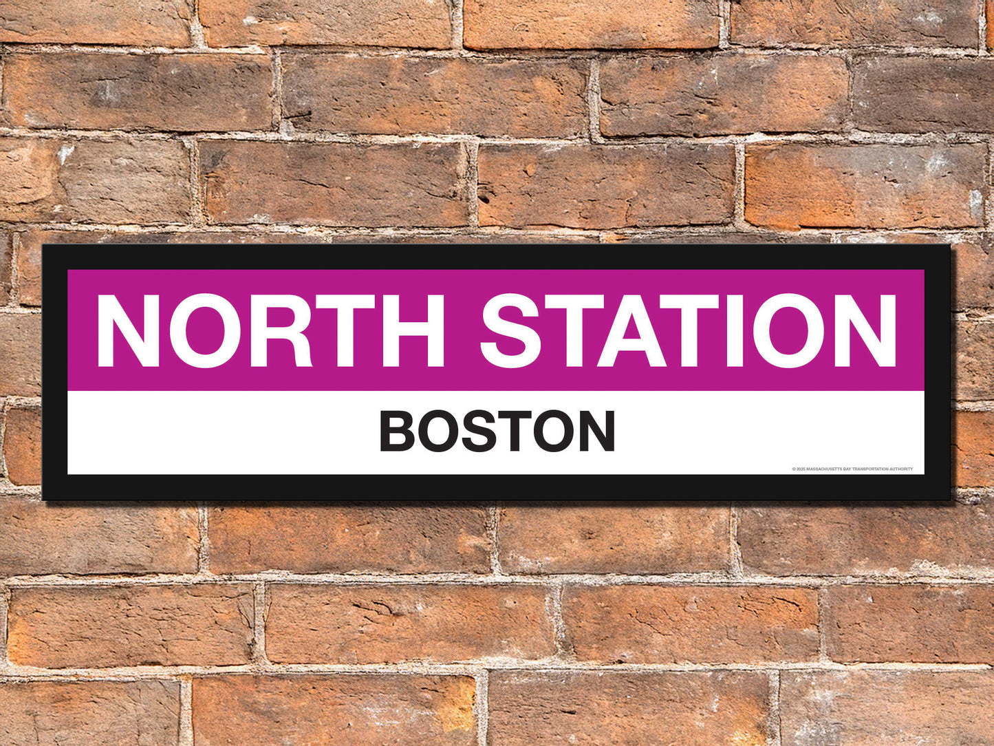 Boston MBTA Commuter Rail Framed Replica Station Signs