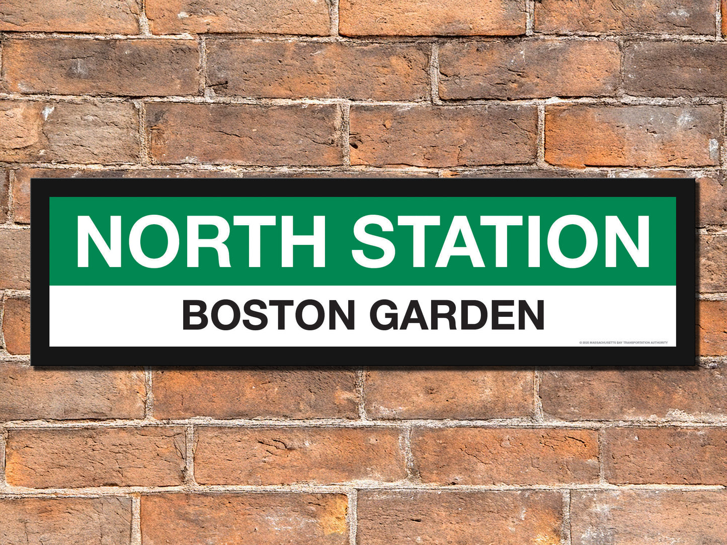 Boston MBTA GREEN LINE Framed Replica Station Signs