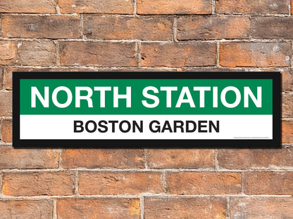 Boston MBTA GREEN LINE Framed Replica Station Signs