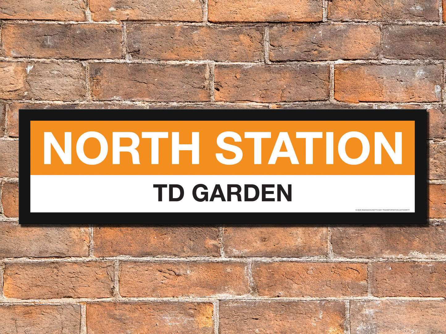 Boston MBTA ORANGE LINE Framed Replica Station Signs