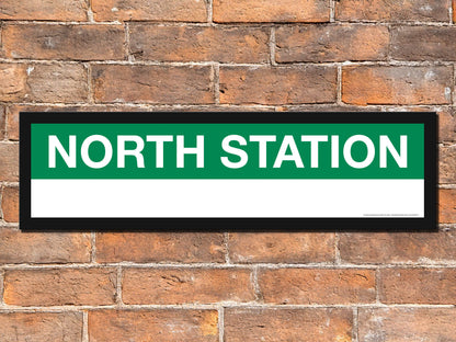 Boston MBTA GREEN LINE Framed Replica Station Signs