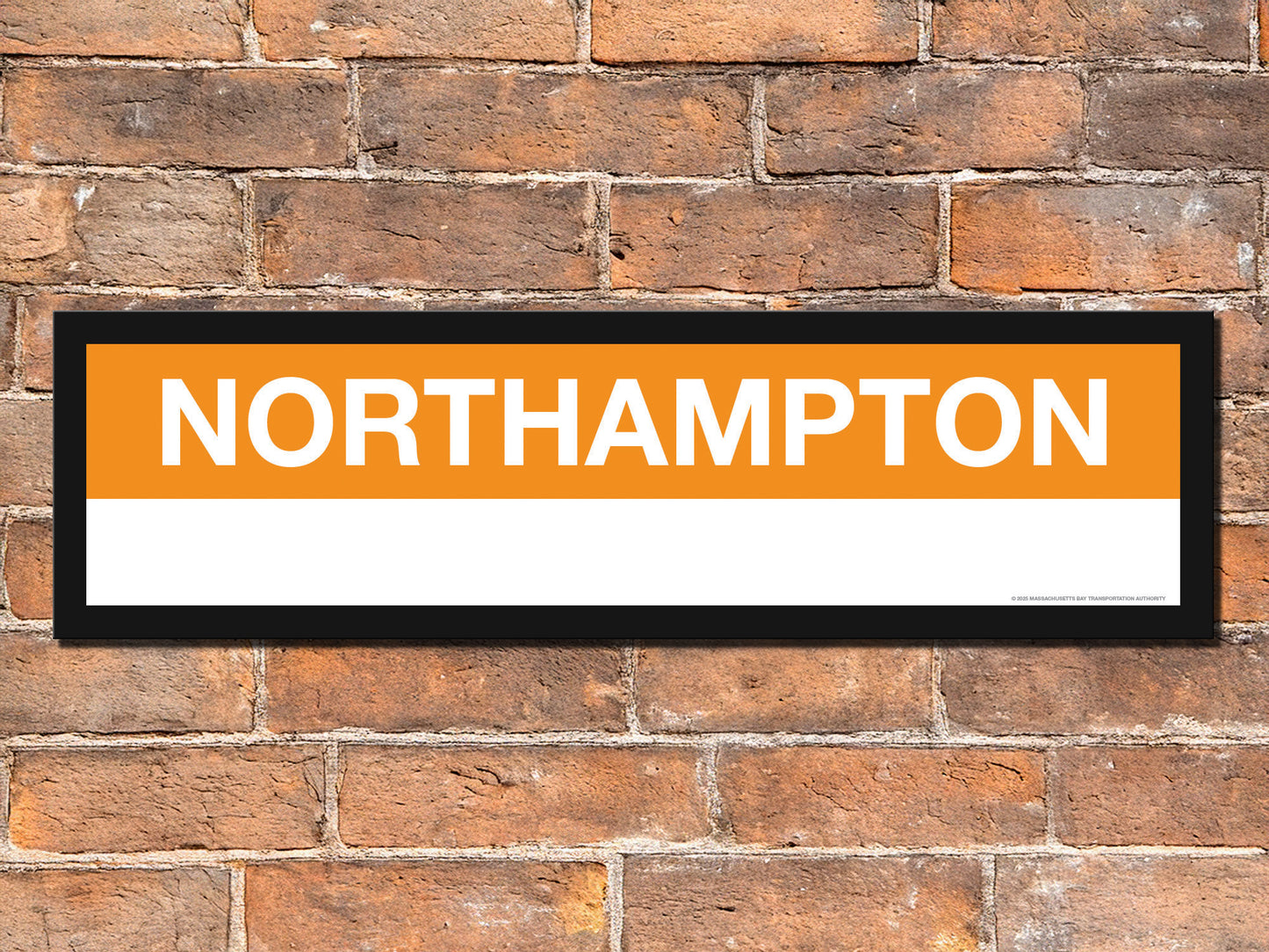 Boston MBTA ORANGE LINE Framed Replica Station Signs