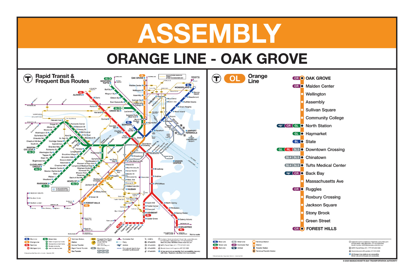 MBTA Orange Line Station Panel Prints (18"x24")