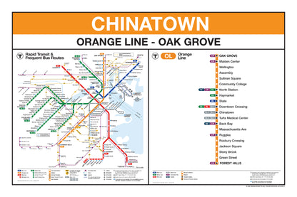 Boston MBTA Orange Line Station Panel Prints