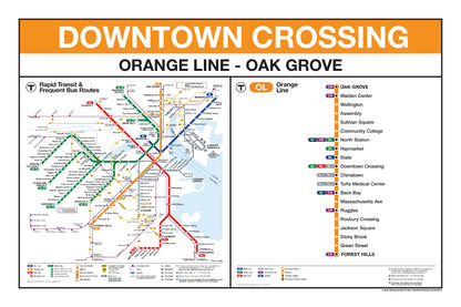 Boston MBTA Orange Line Station Panel Prints
