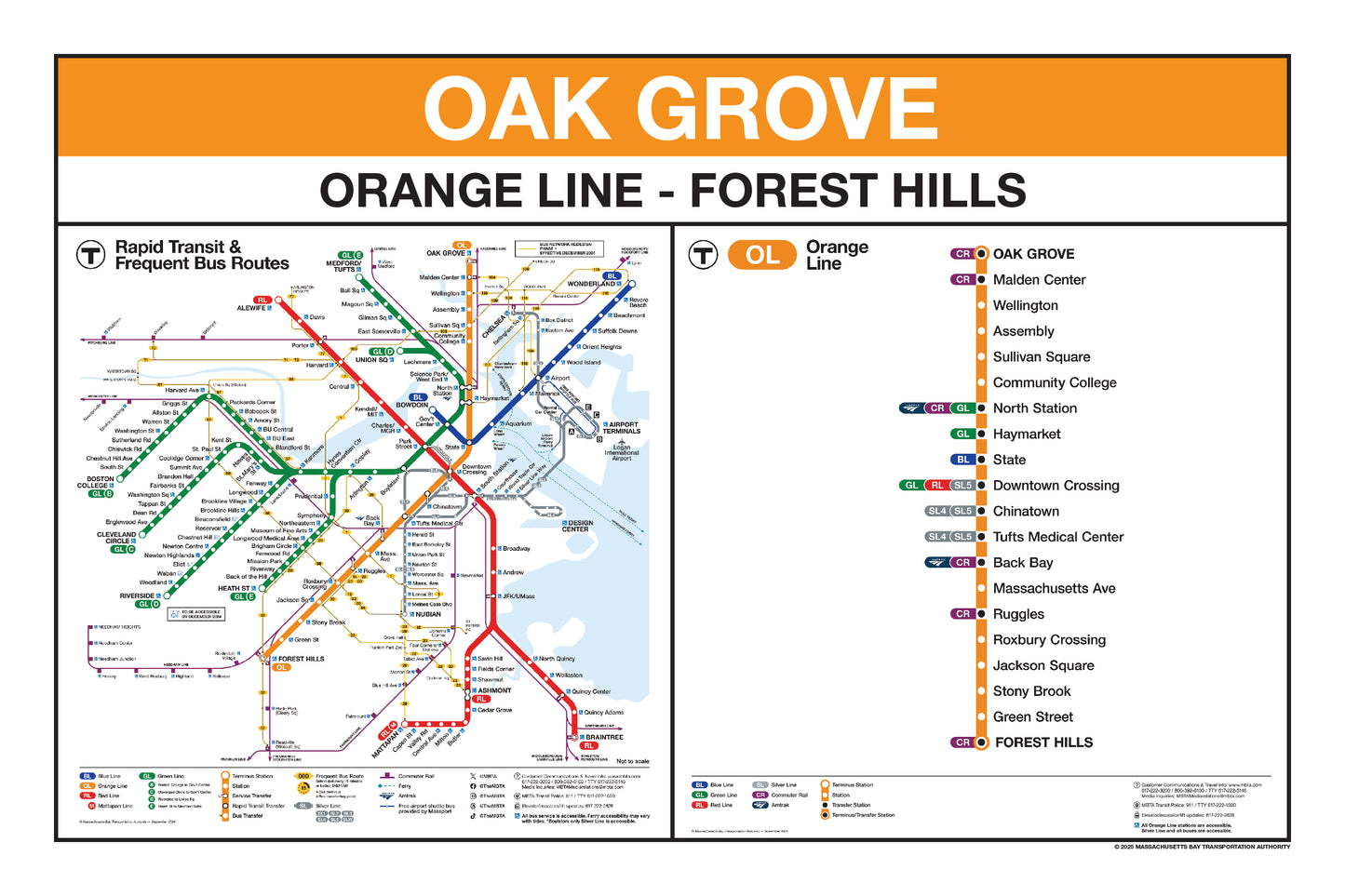 MBTA Orange Line Station Panel Prints (18"x24")