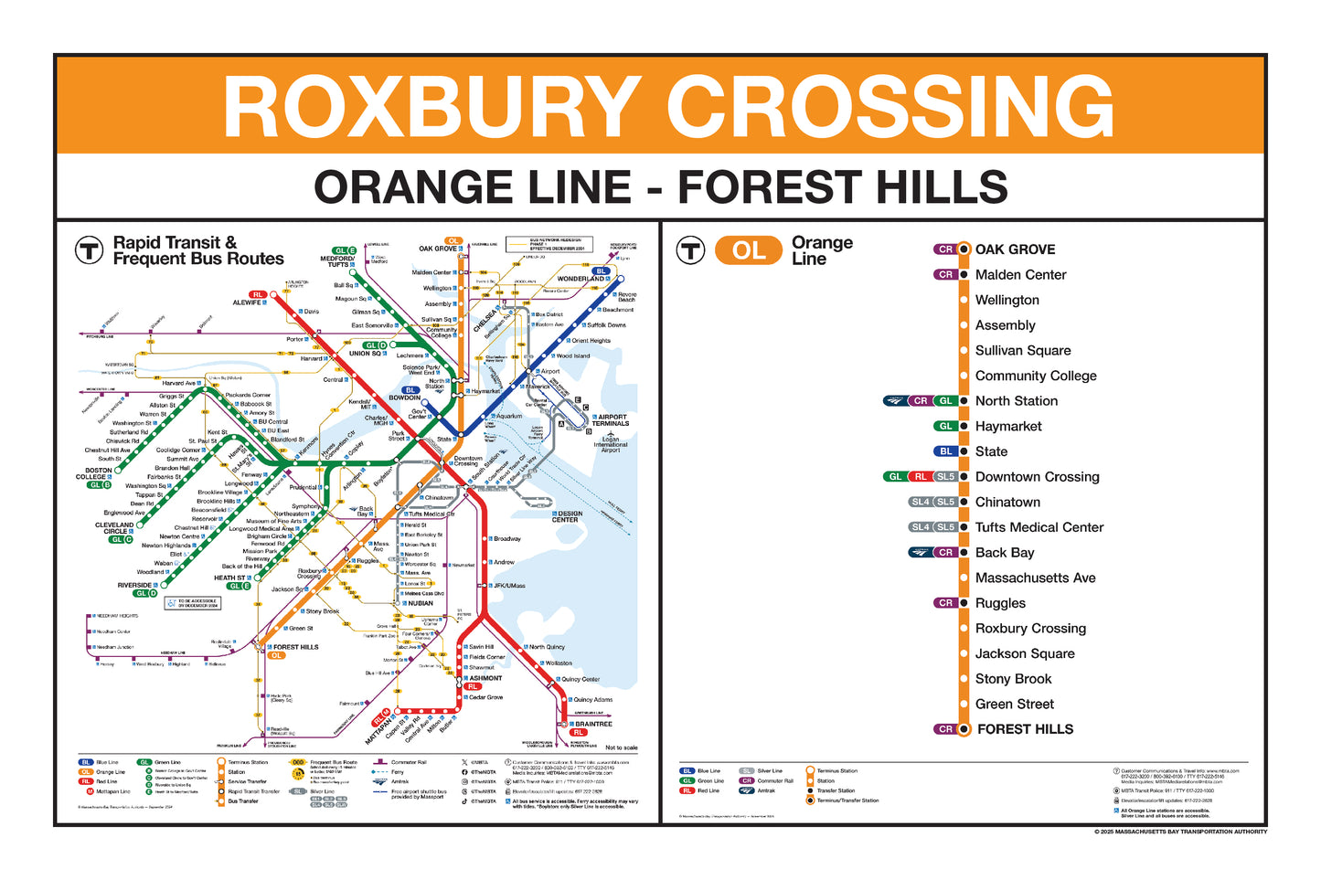 MBTA Orange Line Station Panel Prints (18"x24")