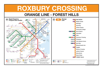 Boston MBTA Orange Line Station Panel Prints