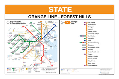 Boston MBTA Orange Line Station Panel Prints