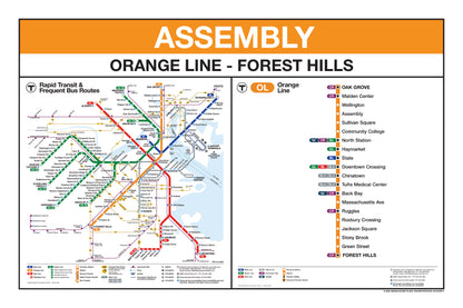 Boston MBTA Orange Line Station Panel Prints