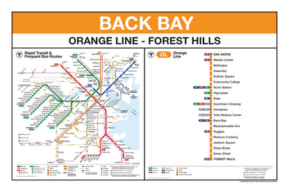 Boston MBTA Orange Line Station Panel Prints