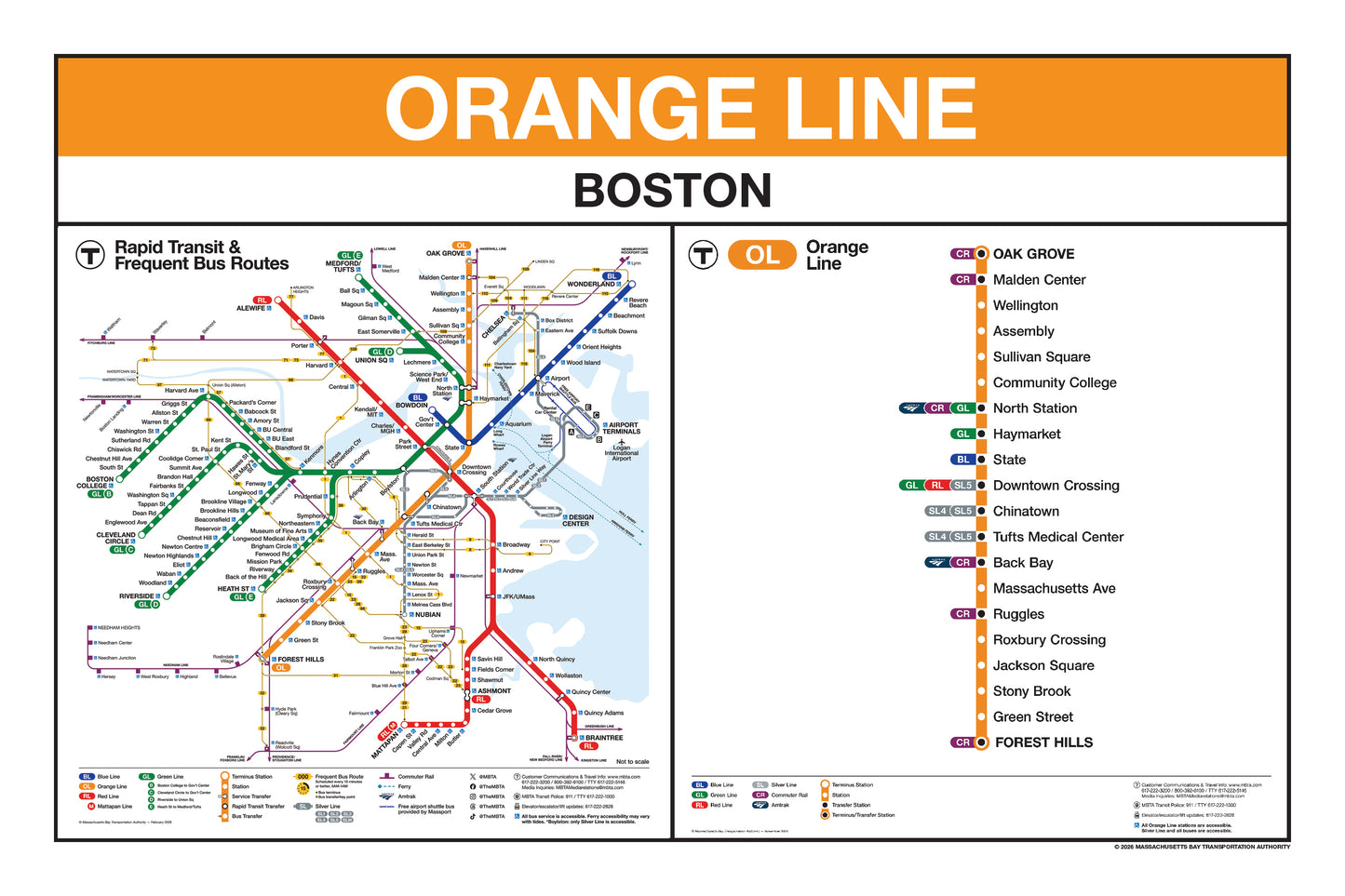 Boston MBTA Orange Line Station Panel Prints