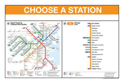 Boston MBTA Orange Line Station Panel Prints