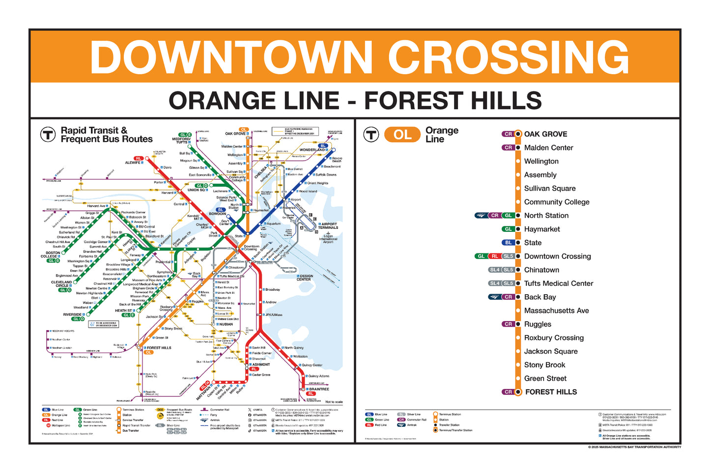 MBTA Orange Line Station Panel Prints (18"x24")