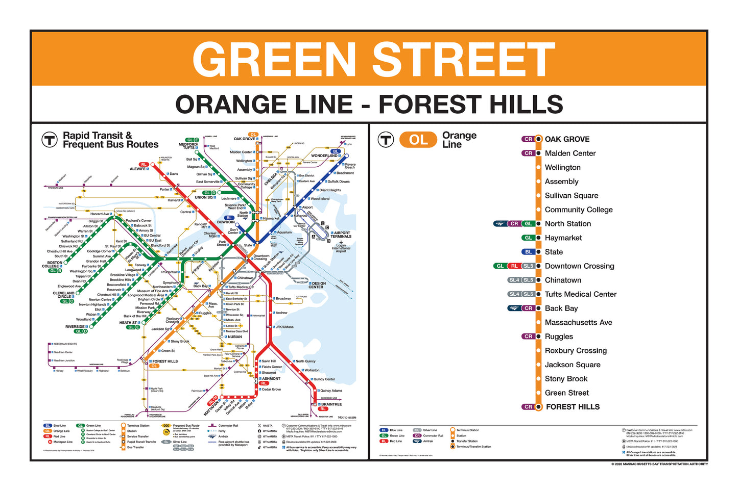 Boston MBTA Orange Line Station Panel Prints