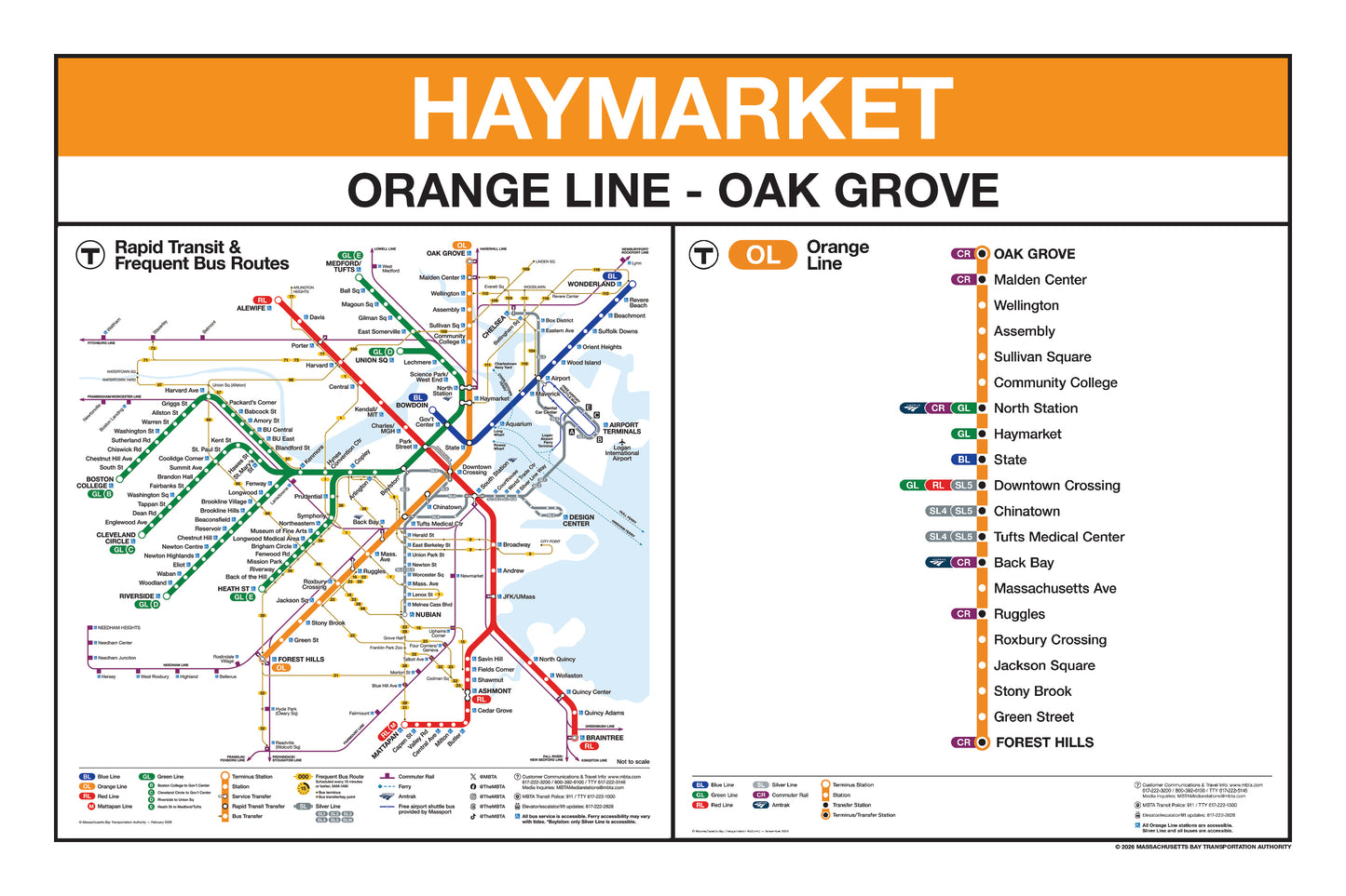 Boston MBTA Orange Line Station Panel Prints