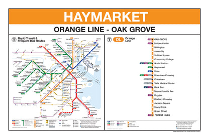 Boston MBTA Orange Line Station Panel Prints