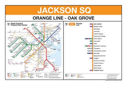 Boston MBTA Orange Line Station Panel Prints