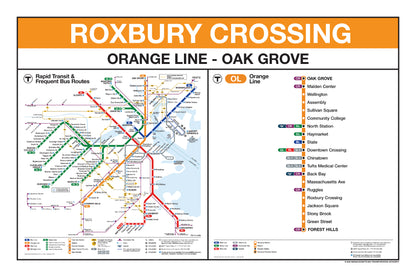 Boston MBTA Orange Line Station Panel Prints