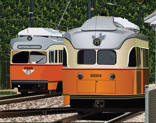 MBTA Mattapan PCC Car Trolleys Magnet 2