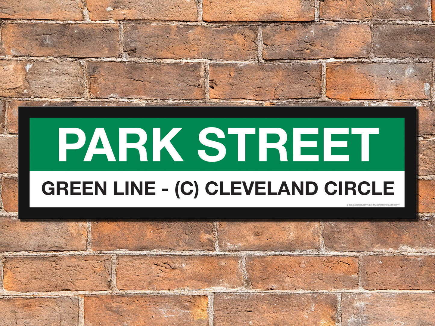 Boston MBTA GREEN LINE Framed Replica Station Signs