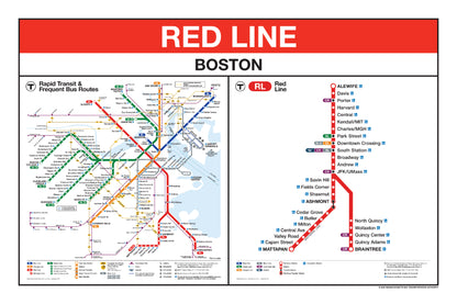 Boston MBTA Red Line Station Panel Prints (K-Z)