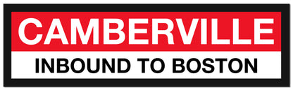 Boston MBTA RED LINE Framed Replica Station Signs