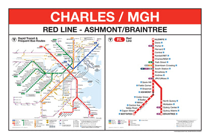 Boston MBTA Red Line Station Panel Prints (A-J)