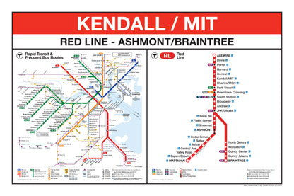 Boston MBTA Red Line Station Panel Prints (A-J)