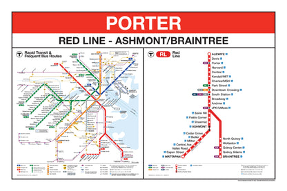 Boston MBTA Red Line Station Panel Prints (K-Z)