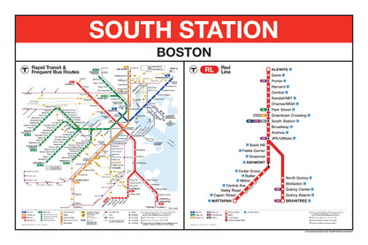 Boston MBTA Red Line Station Panel Prints (K-Z)