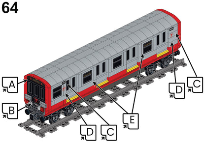 NEW! Boston MBTA Red Line Rapid Transit Subway Car Building Toy