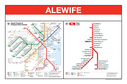 Boston MBTA Red Line Station Panel Prints (A-J)