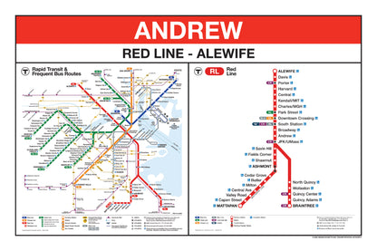 Boston MBTA Red Line Station Panel Prints